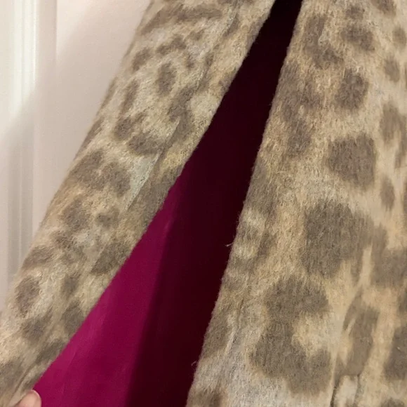 INC International Concepts Animal Print Cape Coat - Picture 5 of 10